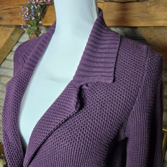 APT.9 Purple Sweater Button Down Size Medium from Kohl's 501 Plum Berry (NWT) - Picture 7 of 8